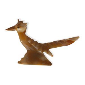 Vintage Onyx Marble Roadrunner Bird Figurine